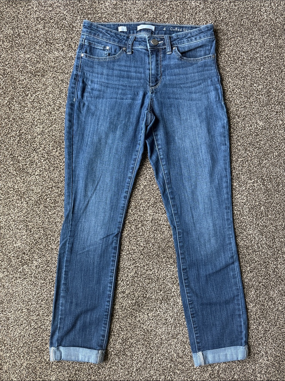LC Lauren Conrad Cropped Cuffed Skinny Ankle Jeans | Size 4